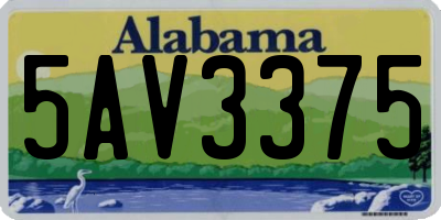 AL license plate 5AV3375