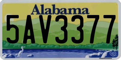 AL license plate 5AV3377