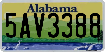 AL license plate 5AV3388