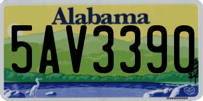 AL license plate 5AV3390