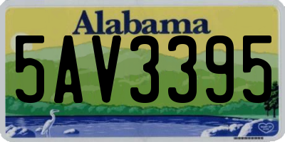 AL license plate 5AV3395