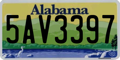 AL license plate 5AV3397