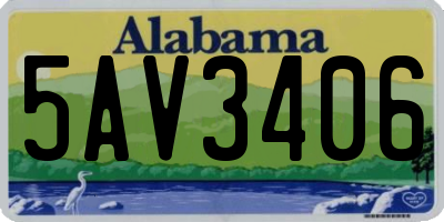 AL license plate 5AV3406