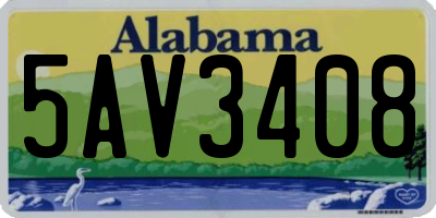 AL license plate 5AV3408