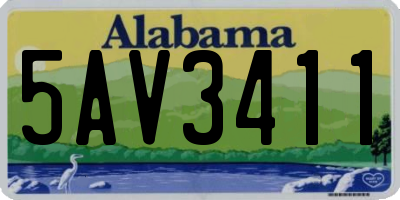 AL license plate 5AV3411