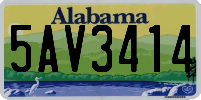 AL license plate 5AV3414