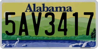 AL license plate 5AV3417