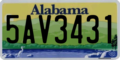 AL license plate 5AV3431