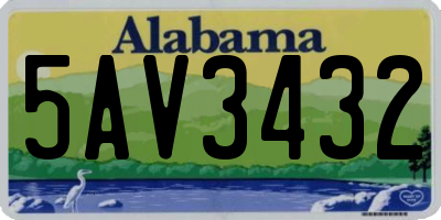 AL license plate 5AV3432