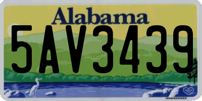 AL license plate 5AV3439