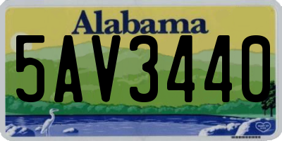 AL license plate 5AV3440