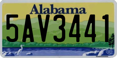 AL license plate 5AV3441