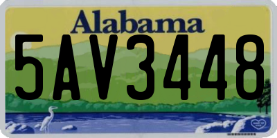 AL license plate 5AV3448