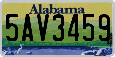 AL license plate 5AV3459