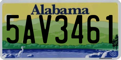 AL license plate 5AV3461