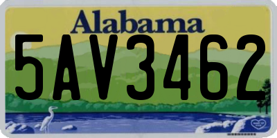 AL license plate 5AV3462