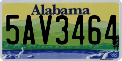 AL license plate 5AV3464