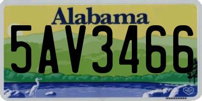 AL license plate 5AV3466