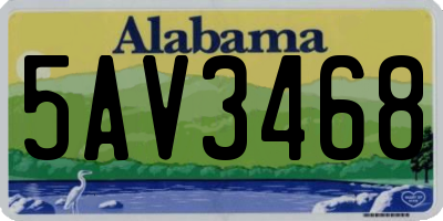 AL license plate 5AV3468