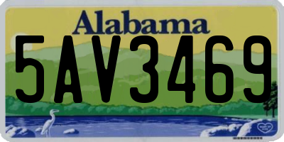 AL license plate 5AV3469