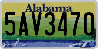 AL license plate 5AV3470