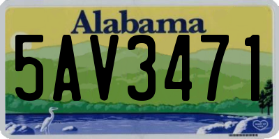 AL license plate 5AV3471