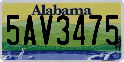 AL license plate 5AV3475