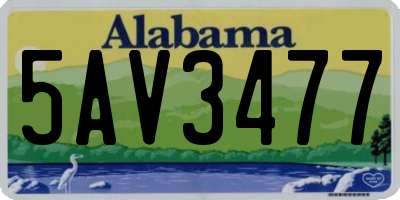 AL license plate 5AV3477