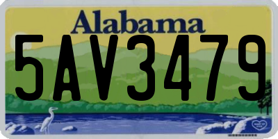 AL license plate 5AV3479