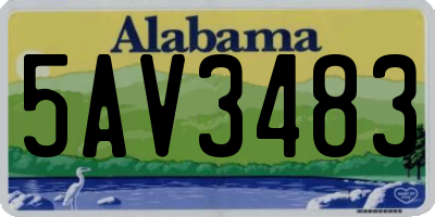 AL license plate 5AV3483
