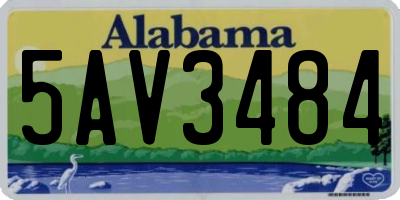 AL license plate 5AV3484
