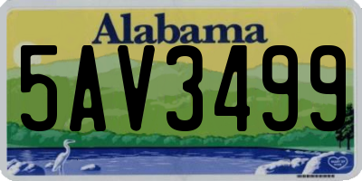 AL license plate 5AV3499
