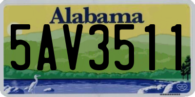 AL license plate 5AV3511