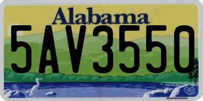 AL license plate 5AV3550
