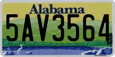 AL license plate 5AV3564