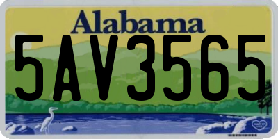 AL license plate 5AV3565