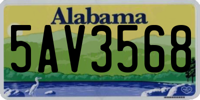 AL license plate 5AV3568