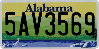 AL license plate 5AV3569