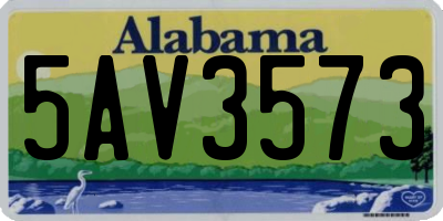 AL license plate 5AV3573