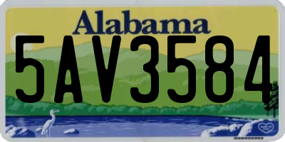 AL license plate 5AV3584