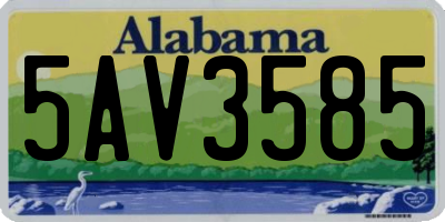 AL license plate 5AV3585