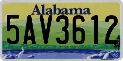 AL license plate 5AV3612