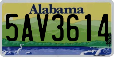 AL license plate 5AV3614