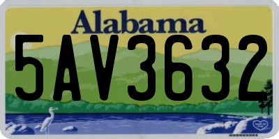 AL license plate 5AV3632