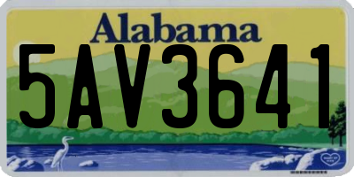 AL license plate 5AV3641