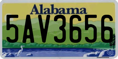 AL license plate 5AV3656