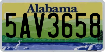 AL license plate 5AV3658