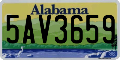 AL license plate 5AV3659