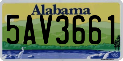 AL license plate 5AV3661