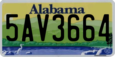 AL license plate 5AV3664
